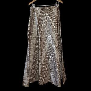 Eddy George EG California Vintage ‎ Embroidered A-Line Midi Skirt Sz 16